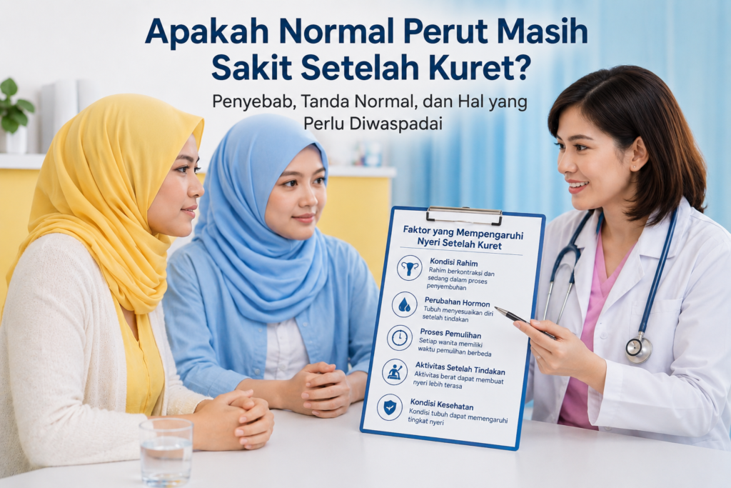 apakah normal perut masih sakit setelah kuret